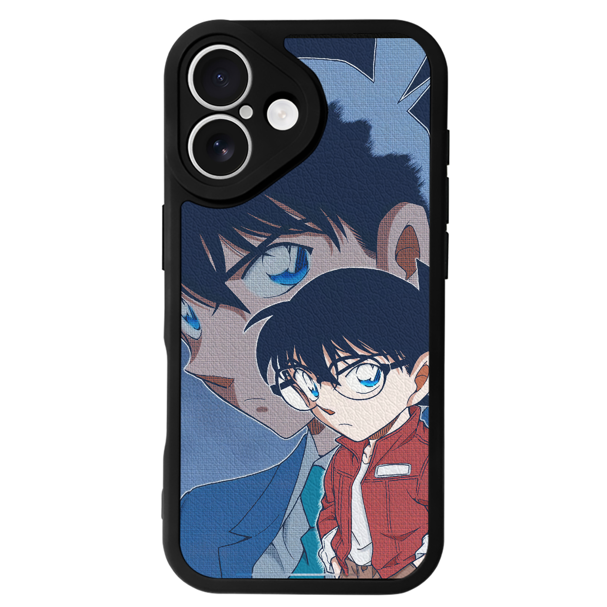 （画像用） 名探偵コナン Detective Conan 【iPhone 16シリーズ対応】シリコンスマホケース（レザー調） 材質：シリコン